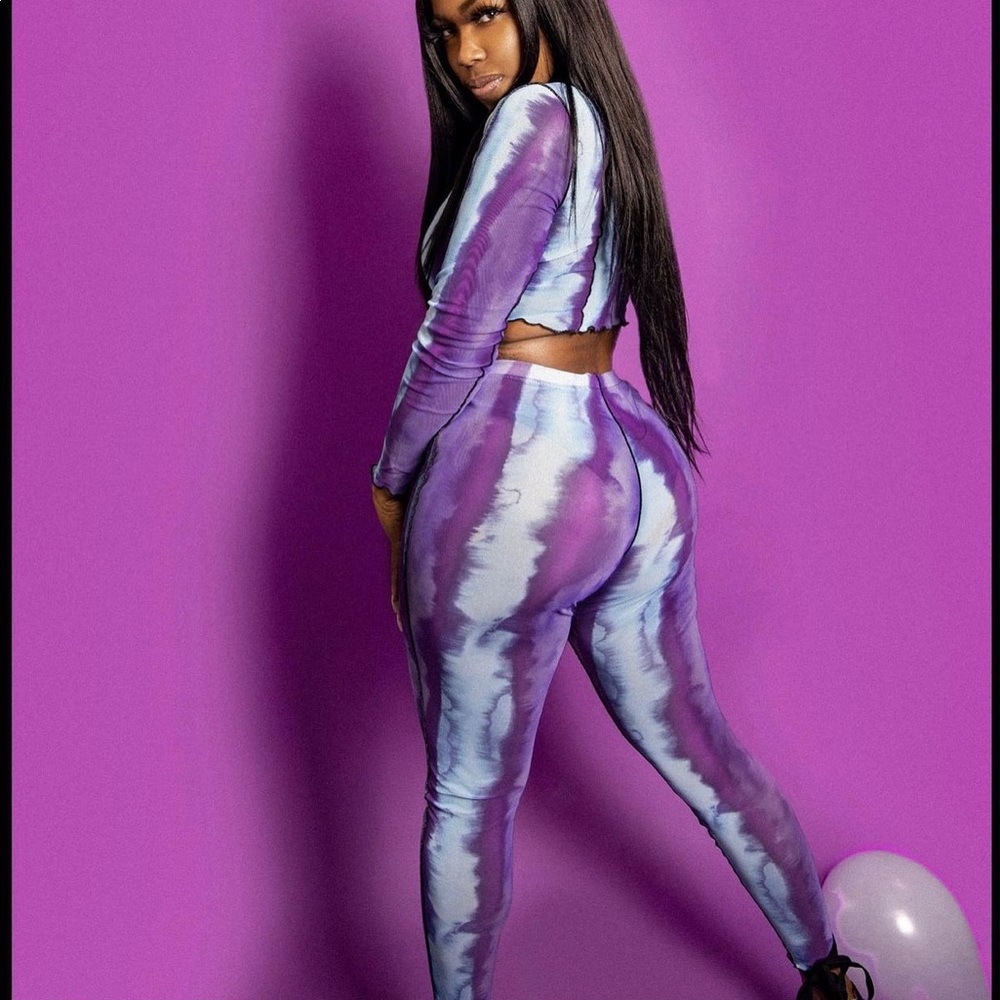 Blue and purple sheer matching set 💙💜
